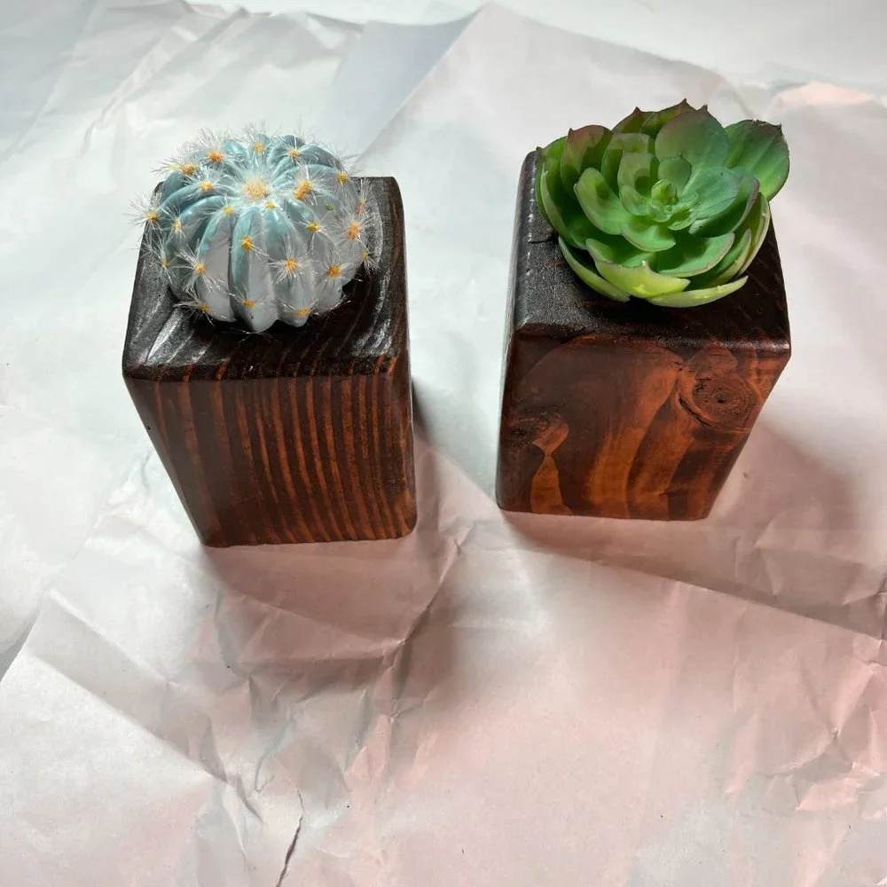 Handmade Wood Planter/Vase
